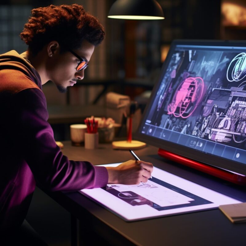 Graphic Designer working image