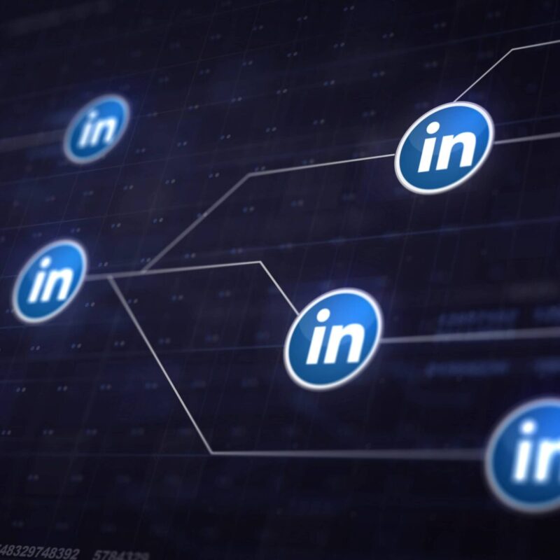 LinkedIn icon circuit image
