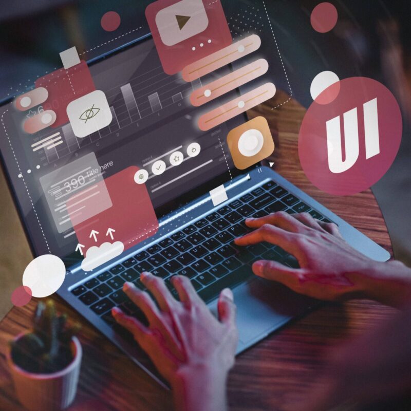 UX representation on laptop image